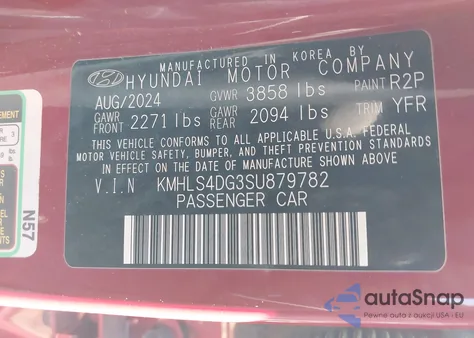 2025 Hyundai Elantra Sel Convenience from USA, damaged, VIN KMHLS4DG3SU879782